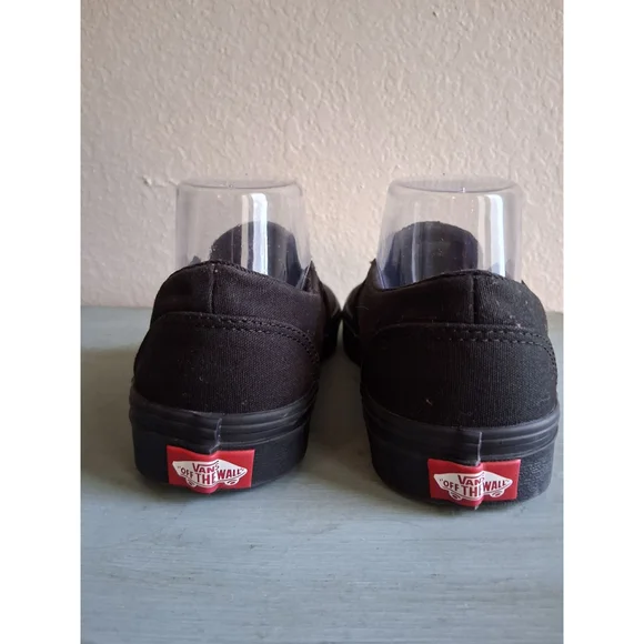 Men's Unisex EUC Vans Slip-On Sneakers Black sz.8 - Picture 5 of 11